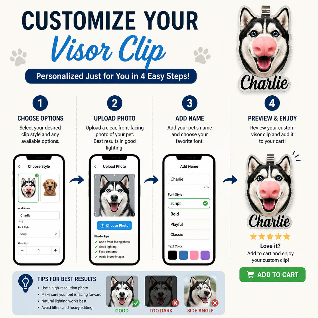 Custom Pet Photo Car Visor Clip – Boop Nose + Name - Personalized Car Visor Clip 7bd4ca2d-efb8-4b78-8c7d-f6d0e8a6948b.jpg