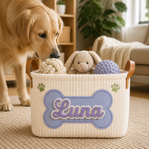 Personalized Dog Toy Storage Bag – Faux Chenille Name - Personalized Storage Bag 7bd90343-9917-4825-b948-75812f2de262.jpg