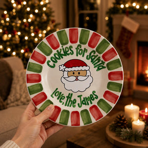 Personalized Hand-Painted Art Style Santa Cookie Plate, Custom Christmas Keepsake Dish 7bed38d8-5ffc-49c4-ab93-17d2d80d1837-1.jpg