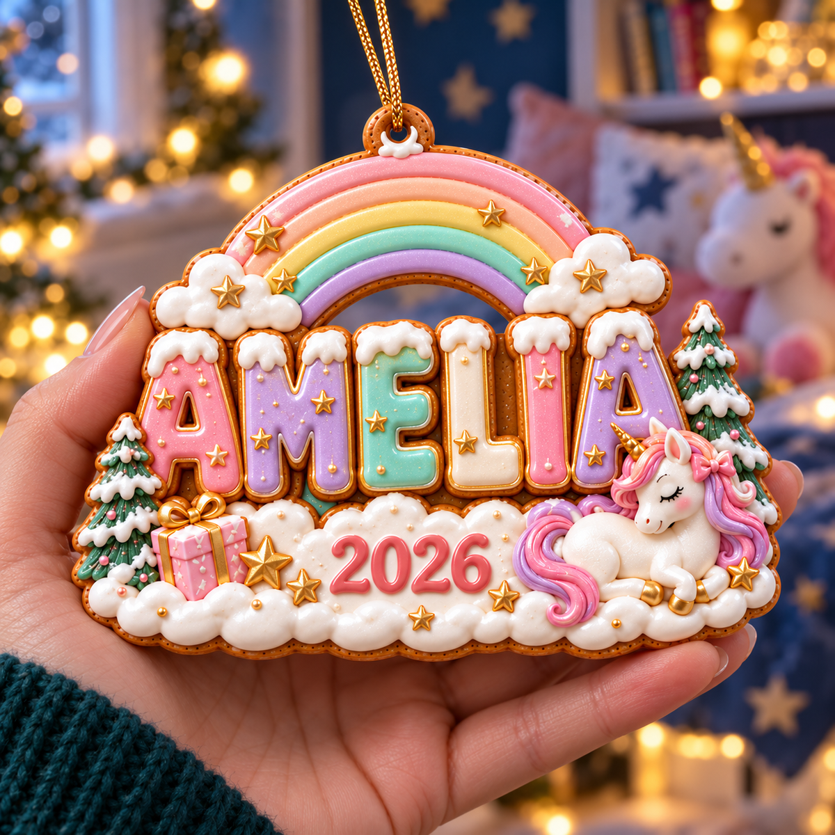 Personalized Unicorn Christmas Ornament 2026 – Custom Name with Pastel Rainbow, Holiday Keepsake Gift for Girls and Unicorn Lovers 7c16a922-6ba3-406d-8b38-d8dcdb0cf2dd-Amelia-s-Pastel-2026-Unicorn-Ornament-3.png