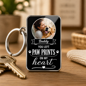Pet Memorial Keychain – You Left Paw Prints On My Heart - Personalized Color Printed Stainless Steel Keychain 7c18aa4d-4193-4e7c-b891-3ed42503fb29.png