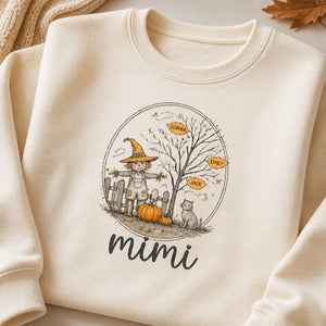 Autumn Scarecrow Grandma Title & Grandkids Names Sweatshirt - Personalized Sweatshirt 7c245cd9-740f-414c-9c3a-9f8489c0adb8.jpg