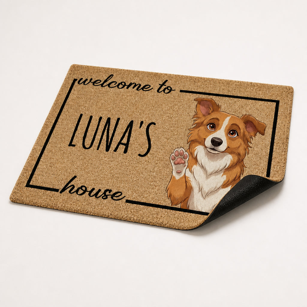 Custom Pet Welcome Doormat – Photo-to-Cartoon Portrait with Pet Name - Personalized Doormat 7c34d5cc-949f-43d0-83f3-6db8da75024d.jpg