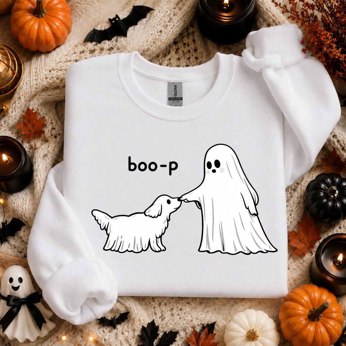 Cute Ghost Dog Sweatshirt, Boo-P Halloween Crewneck, Funny Dog Lover Shirt, Spooky Season Pullover, Pet Owner Halloween Gift 7c43e568-aa5f-401b-afce-c06c541c24d6-3.jpg