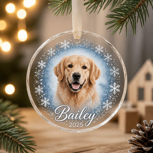 Custom Pet Photo Transparent Acrylic Ornament – Name & Year Snowflake Wreath - Personalized Transparent Acrylic Ornament 7c5ee7e3-5517-4397-aca4-316c99780c10.jpg