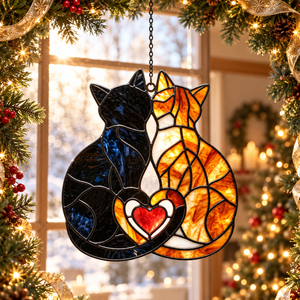 Charming Black Orange Cat Couple Acrylic Suncatcher, Stained Glass Pet Window Hanging Ornament, Cat Lover Window Hanging Decor, Mom's Gift 7c748f50-4a19-4fa0-90a6-528d3bdb9579-banner-1.png