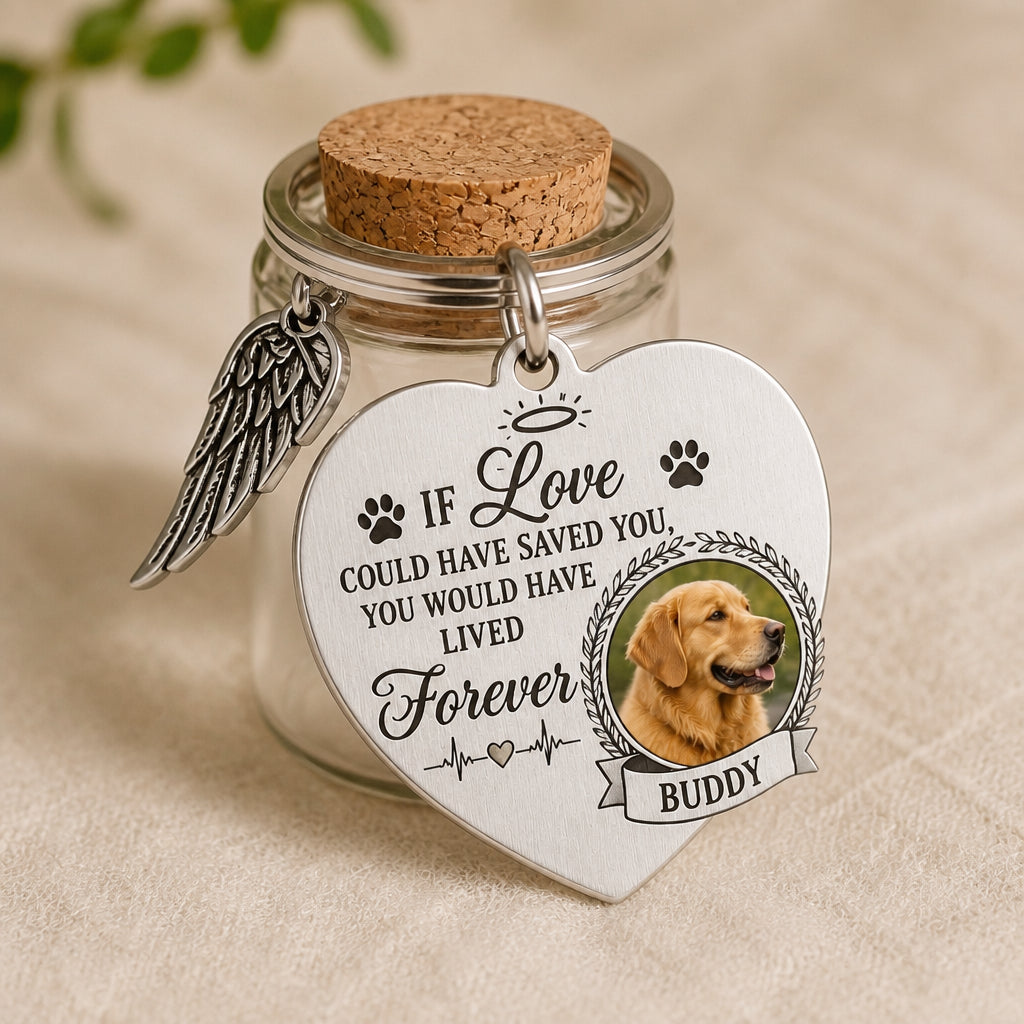Pet Memorial Photo Heart Keychain – If Love Could Have Saved You - Personalized Photo Charm Keychain 7c8f5f6c-5527-44a4-a006-d2d40d488c2f.jpg