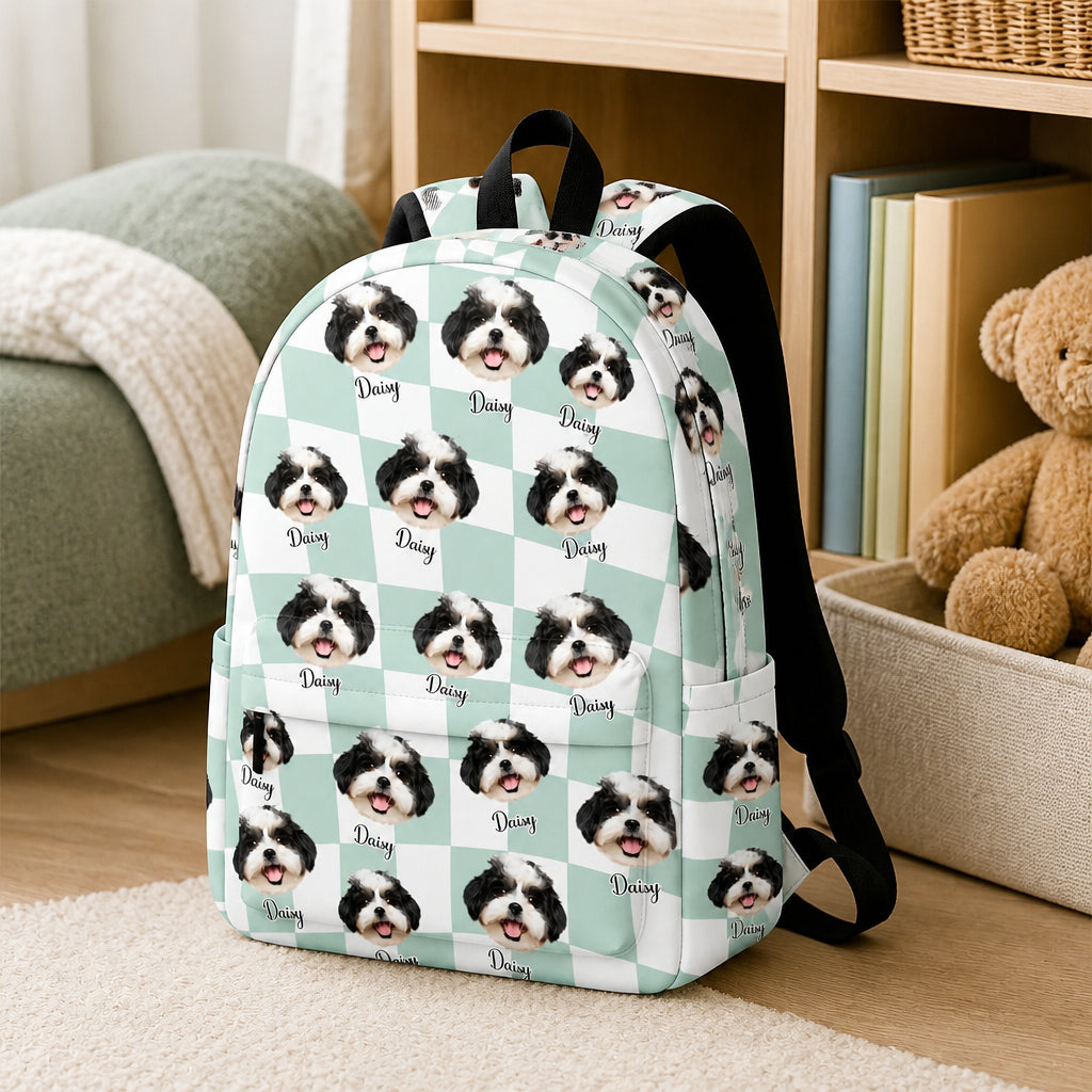 Custom Pet Photo + Name Backpack — Paw-Print Badge Pattern - Personalized Personalized Backpack 7c985f54-99c6-4668-a00a-e1df7fc5b661.jpg