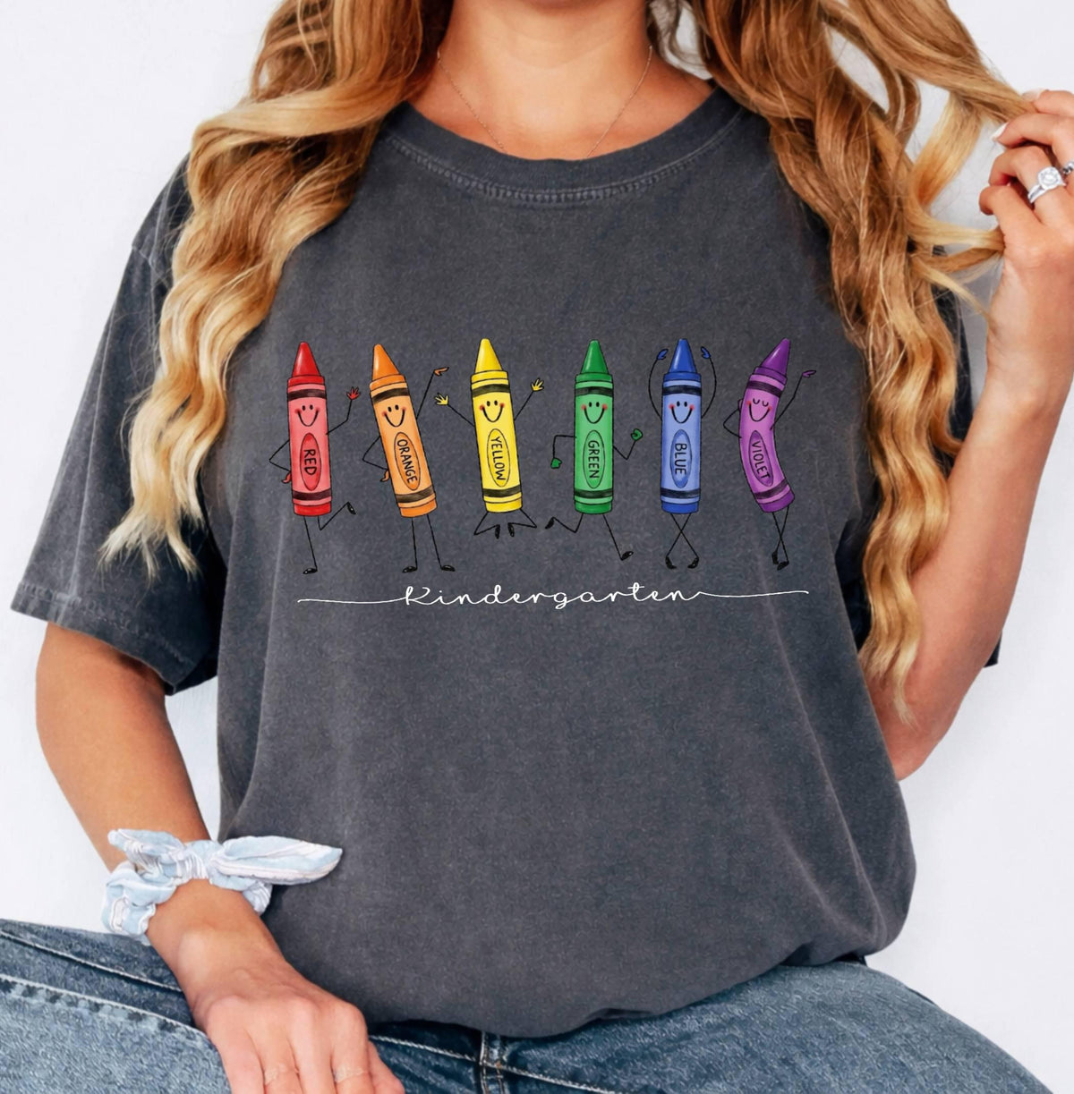 Comfort Colors Customized Crayon Doodles Teacher Shirt, Dancing Rainbow Back to School Tee, Kindergarten Elementary School Teacher Gift 7ccb8518-863b-4ebf-b067-12c6dc5905c4-11.jpg