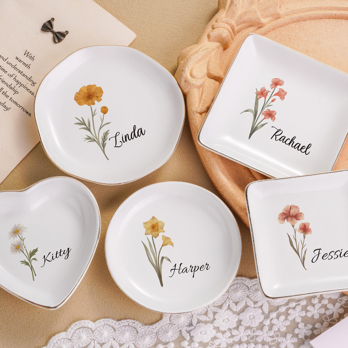 Personalized Birth Flower Ring Dish, Custom Name Jewelry Tray, Bridesmaid Gifts for her 7ccf010f-bb02-4267-9e84-b52e96be64b5-4.png