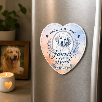 Pet Memorial Heart Fridge Magnet – Once By My Side - Personalized Custom Shape Fridge Magnet 7cd3b732-bc98-4441-8d06-68604ac33528.jpg