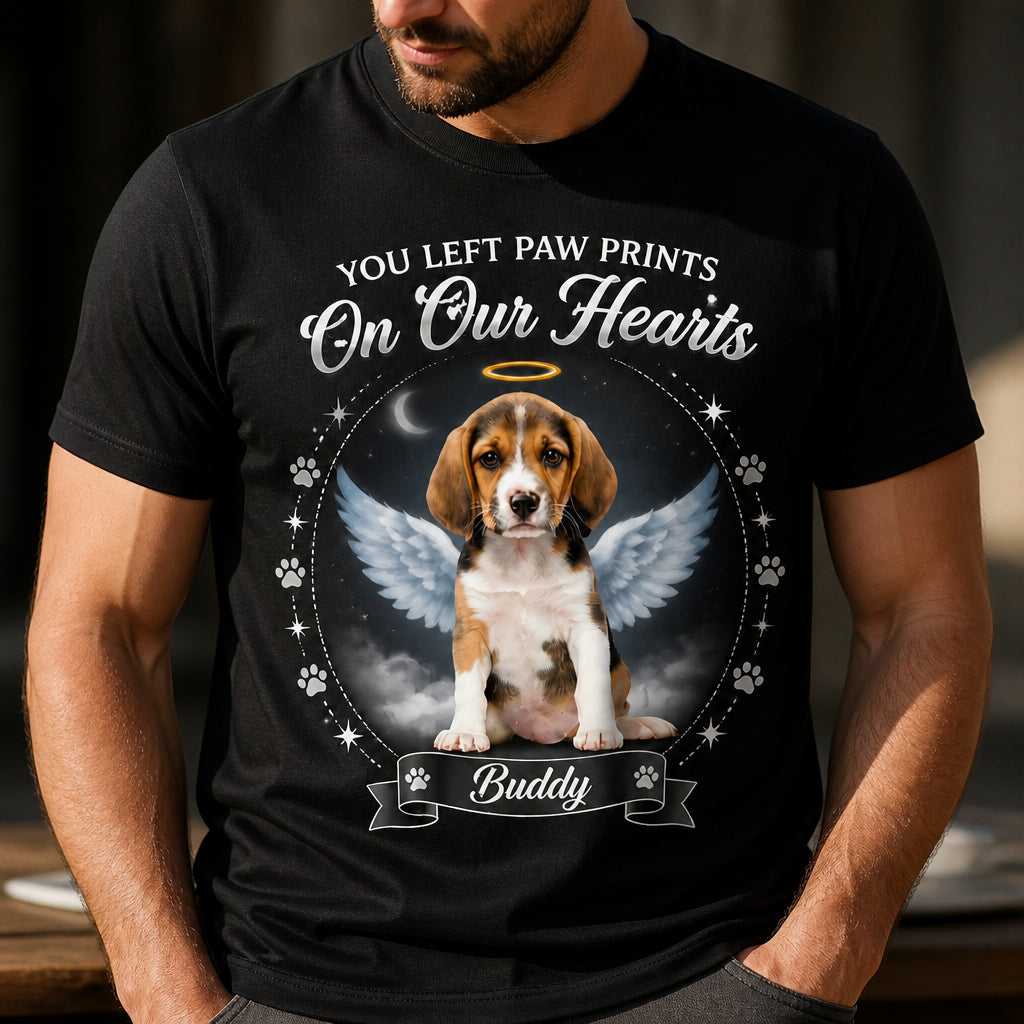 Pet Memorial Photo Tee – You Left Paw Prints On Our Hearts - Personalized T-shirt 7cdf5b3d-93cf-41da-8d80-992233a23c7b.jpg
