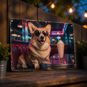 Cool Night Out Pet Portrait Metal Sign - Personalized Metal Sign 7cf79909-b668-40f8-bda9-dc542738acd0.jpg