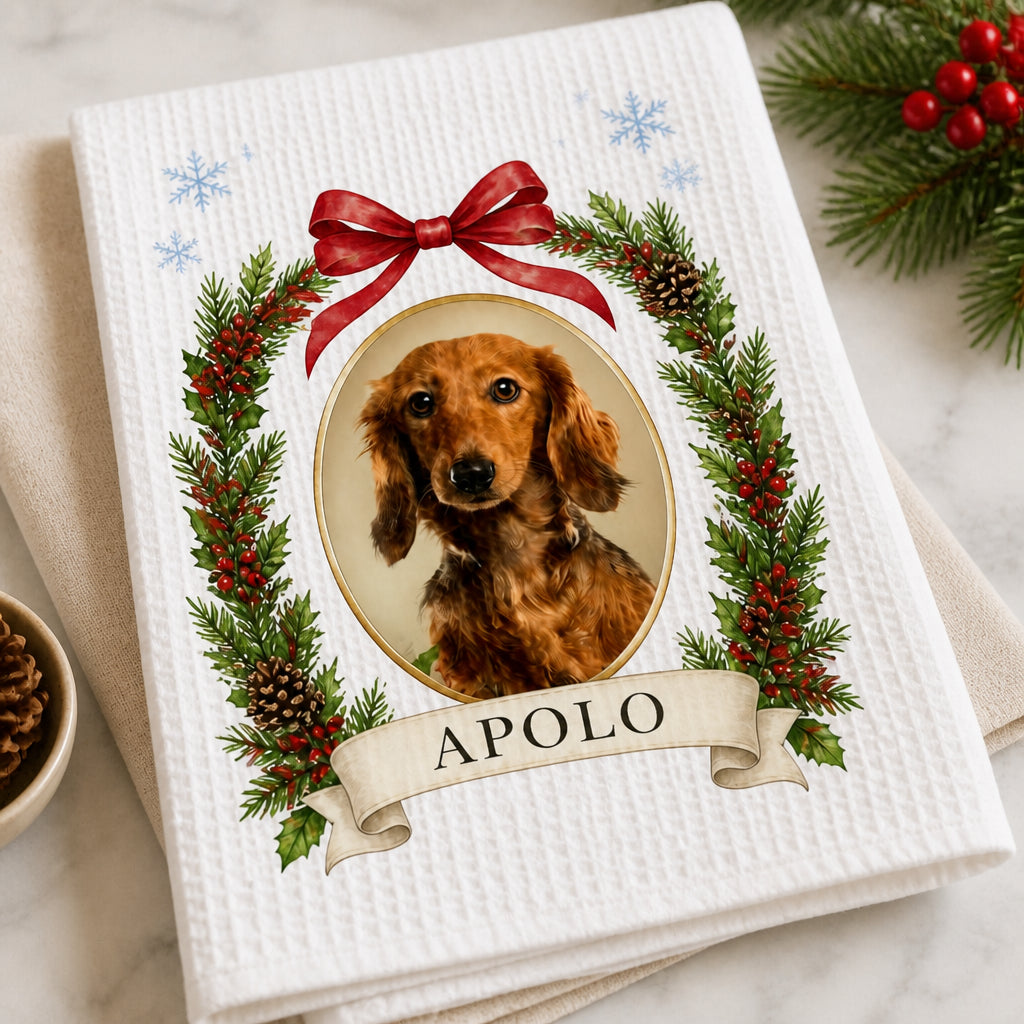 Holiday Pet Photo Cameo Kitchen Towel - Personalized Kitchen Towel 7cfbbe1f-de26-4e8c-8b49-fc9caa9bfa7c.jpg