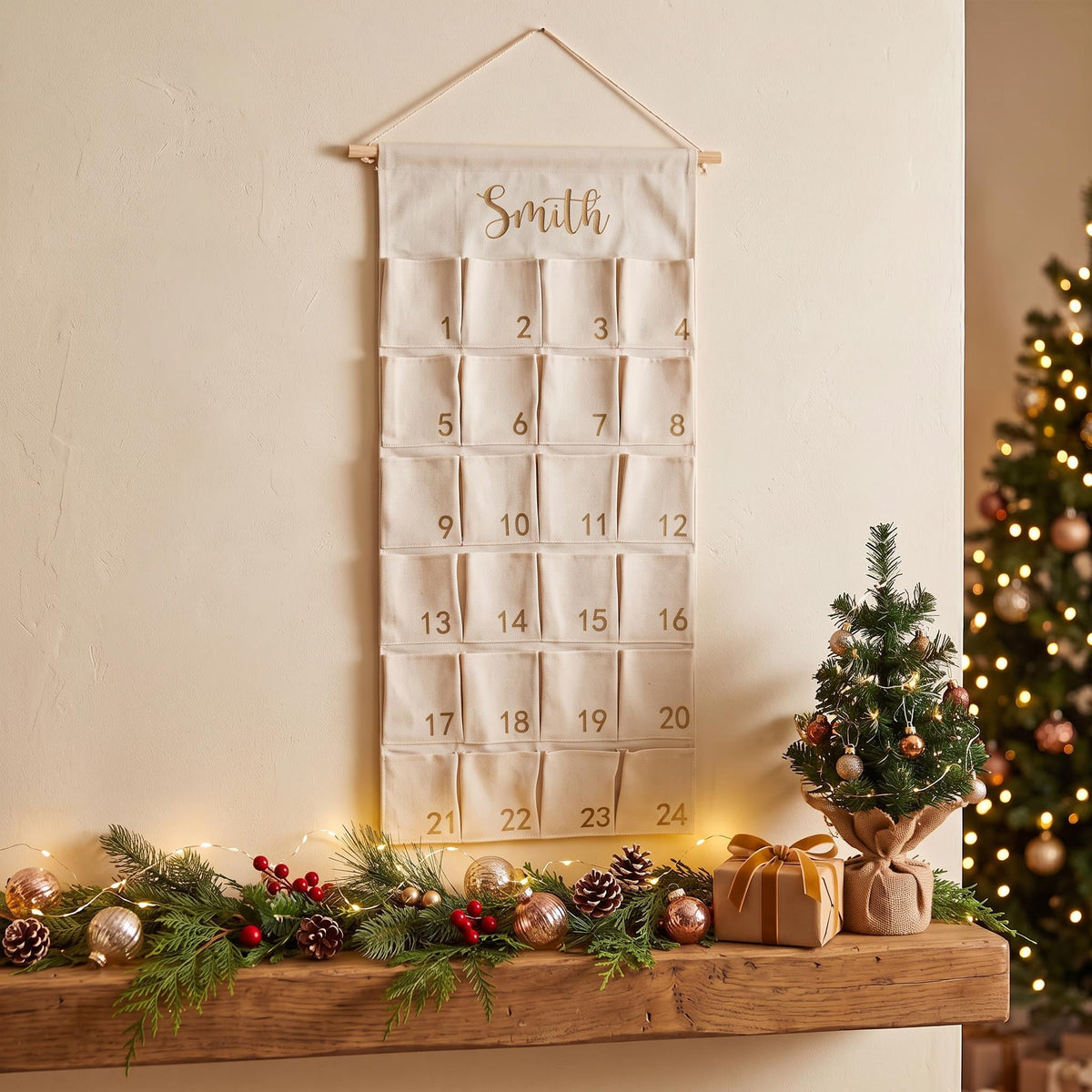 Personalized Fabric Advent Calendar, 24 Pocket Holiday Wall Decor (38"x20") 7d2727d8-ced4-4de4-b25d-8f44a4eacd96-il_fullxfull.8532835974_5kek.jpg