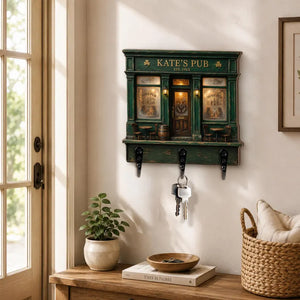 Personalized Irish Pub Key Holder, Custom Family Bar Sign, Shamrock Wall Key Rack, Rustic Entryway Decor, Housewarming Gift 7d370626-593d-4a08-9d08-4d32ca3d513a-ew-2-.webp