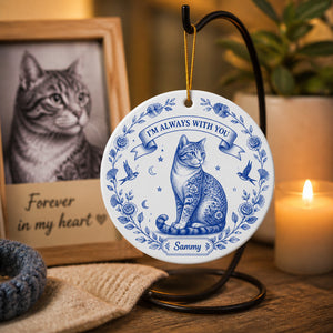 Blue Toile Cat Memorial Ornament – "I'm Always With You" – Custom Pet Name - Personalized Ornament 7d3770f5-2a78-4e46-91c1-5e39ae06b821.jpg