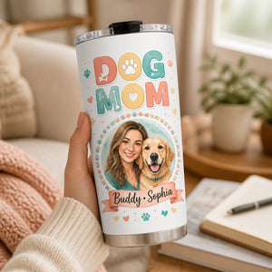 Dog Mom Custom Portrait Tumbler – Photo-to-Watercolor with Names - Personalized Tumbler 7d5b7130-4429-4261-a09a-69a405a945fa.jpg