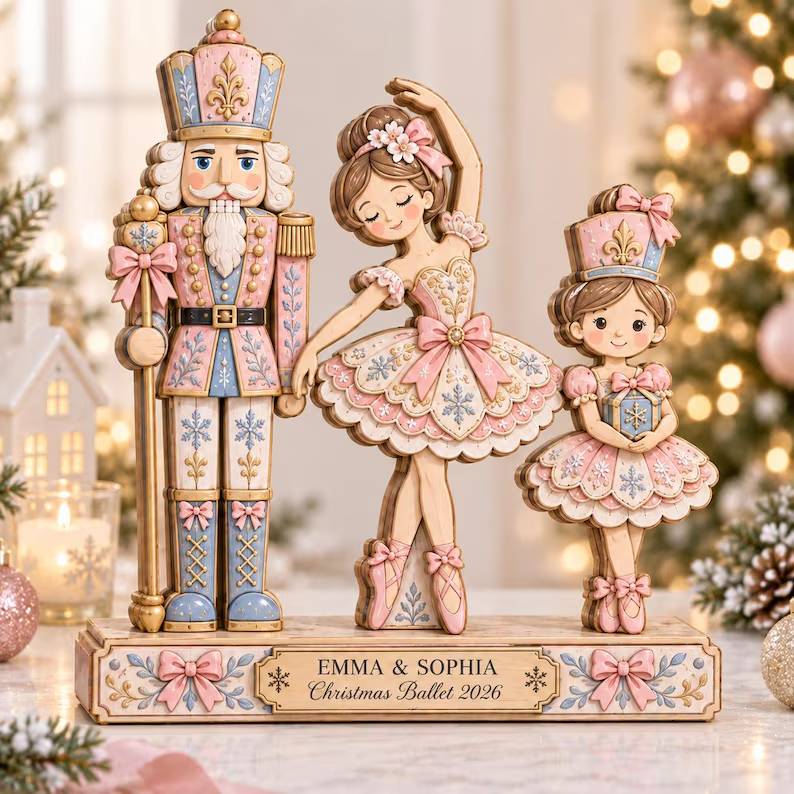 Custom Nutcracker Christmas Wooden Decor, Personalized Family Name Ballet Keepsake, Holiday Tabletop Christmas Decor, Nutcracker Lover Gift 7d622844-1cba-4ad5-9bc6-78761154f9bf-gfhrty-1-.jpg