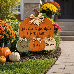 Fall Vibe Grandpa Grandma's Pumpkin Patch - Personalized Yard Sign - Fall Decor For Grandparents 7d7dc320-9354-42a2-a50e-23c5de14221f-4.webp