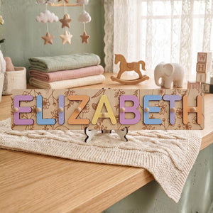 Personalized Name Puzzle, 2nd Birthday Gift, Toys for Toddler, Nursery Decor, Patterned Flower Puzzle, Baby Boy Gift, Baby Girl Busy Board 7d8847d2-86be-47dd-94e3-0c69eff7c44c-dsdsdsdf6y-5-.jpg