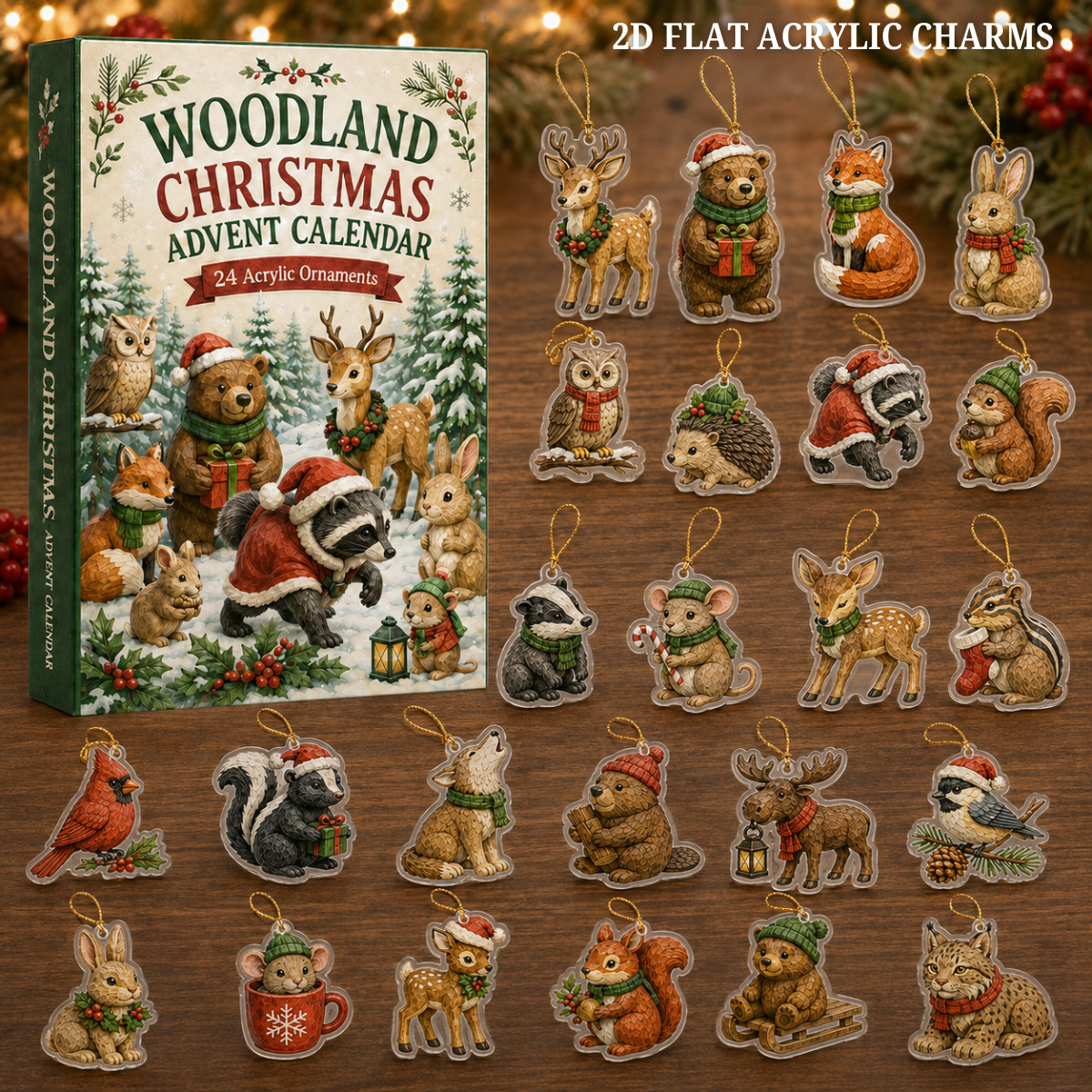 Woodland Merry Land Advent Calendar 2026 - 24-Day Festive Countdown, Acrylic Charms Blind Box - Gift For Woodland Lovers, Family Members 7da1a84b-eda5-43a5-9e4e-5c8ba959e7fa-text.png