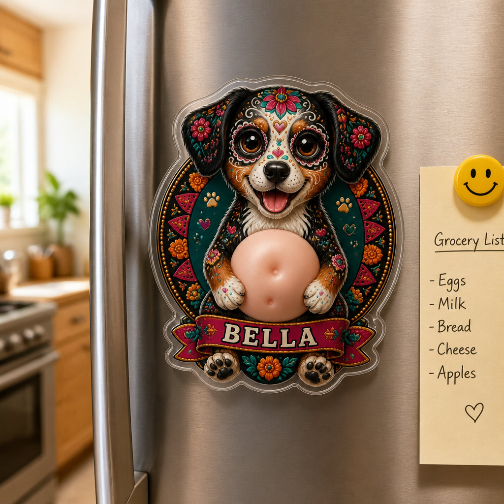Custom Sugar Skull Pet Portrait Fridge Magnet with Name - Personalized Acrylic Refrigerator Magnet - Soft Rubber Belly 7db248ee-4fa9-4fe9-83c4-d517b72b2ae0.jpg