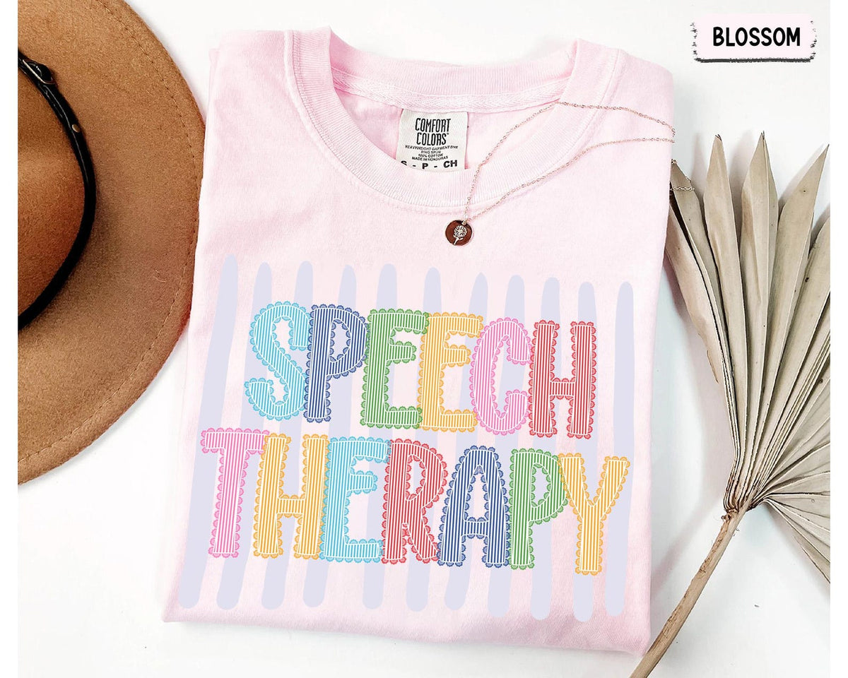 Speech Therapy Shirt: Faux Seersucker Lace SLP SLPA Shirt, Stripe Sped Teacher Shirt, Speech Language Pathologist Tee, Back To School Gift 7dd08de1-2271-415d-bc98-2c5fee40f8a8-9.jpg