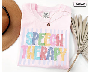 Speech Therapy Shirt: Faux Seersucker Lace SLP SLPA Shirt, Stripe Sped Teacher Shirt, Speech Language Pathologist Tee, Back To School Gift 7dd08de1-2271-415d-bc98-2c5fee40f8a8-9.jpg