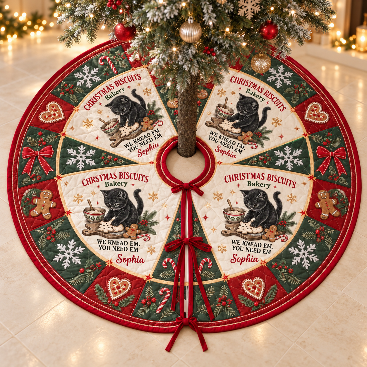 Personalized Black Cat Baker Tree Skirt: Custom Quilted Christmas Name Decor, Gift For Family, Hers 7dd2001c-e158-4850-bb22-1af8d84be529-Personalized-Quilted-Christmas-Tree-Skirt.png
