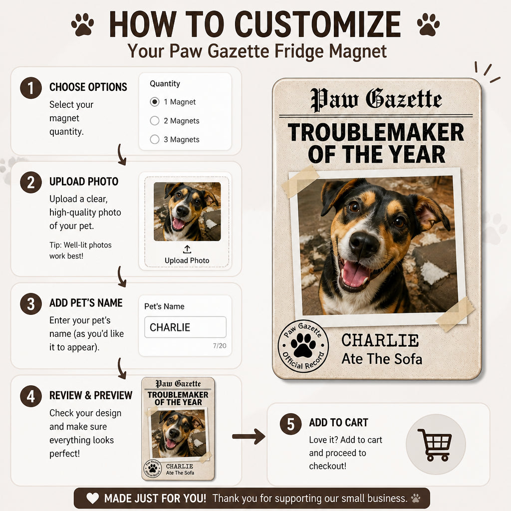 Troublemaker of the Year Pet Newspaper Magnet - Personalized Custom Shape Fridge Magnet 7dde7439-4e84-4fe9-882c-fafca8e6979c.jpg