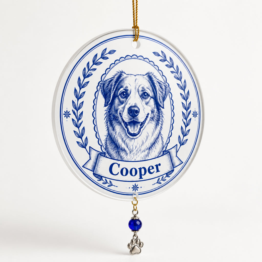 Custom Cobalt Pet Cameo Ornament - Personalized 1 Layered Suncatcher with Charm 7de1c78c-0b3c-4e77-8d8a-fcd91c8fd3dc.jpg