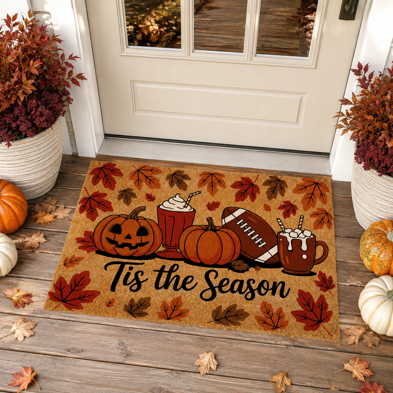 Tis The Season Doormat, Halloween Decor, Fall Decor, Coir Doormat, Halloween Gift, Pumpkin Doormat, Housewarming Gift, Fall Porch Decor 7def052c-c178-4071-9912-12866059fe98-banner-1.png