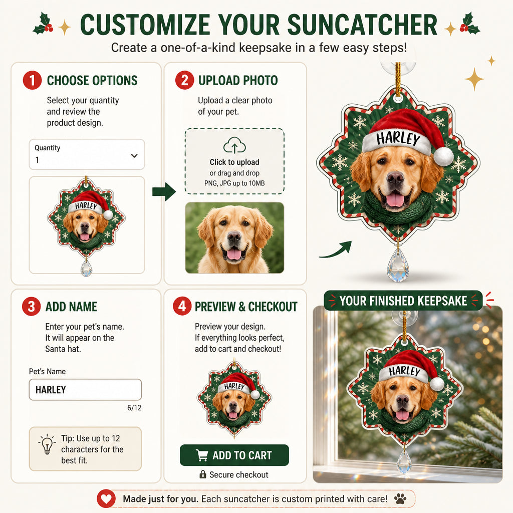 Custom Pet Photo Santa Hat Cutout Ornament - Personalized 1 Layered Suncatcher with Charm 7df2c4bf-4075-4860-9369-a90931ba68e6.jpg