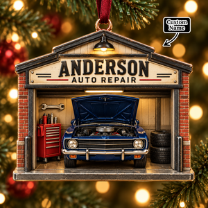 Personalized Auto Repair Shop Christmas Ornament | Special Gift for Garage Owners & Mechanics 7dfb7c19-de8c-4e81-a707-1a71e3ca69e6-mockup-annotated-1790152530425.png