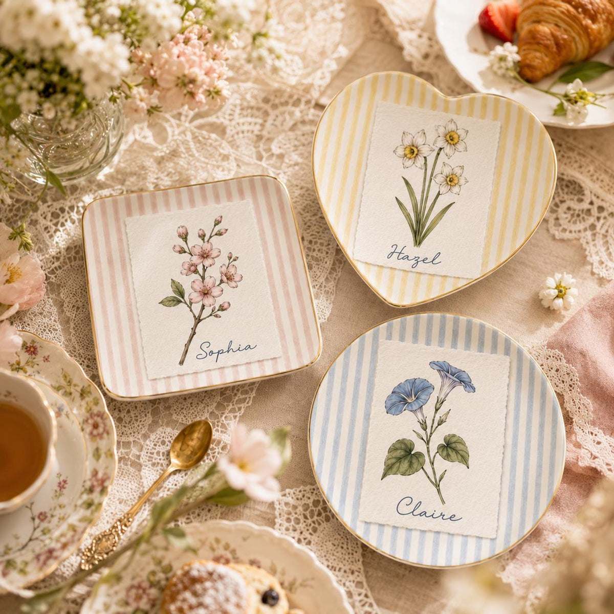 Personalized Birth Flower Ring Dish, Custom Name Jewelry Tray, Floral Trinket Dish, Bridesmaid Gift, Wedding Favor, Birthday Gift for Her 7e138a38-3bbe-4e2d-ba78-a68ab5ad9d46-5.jpg