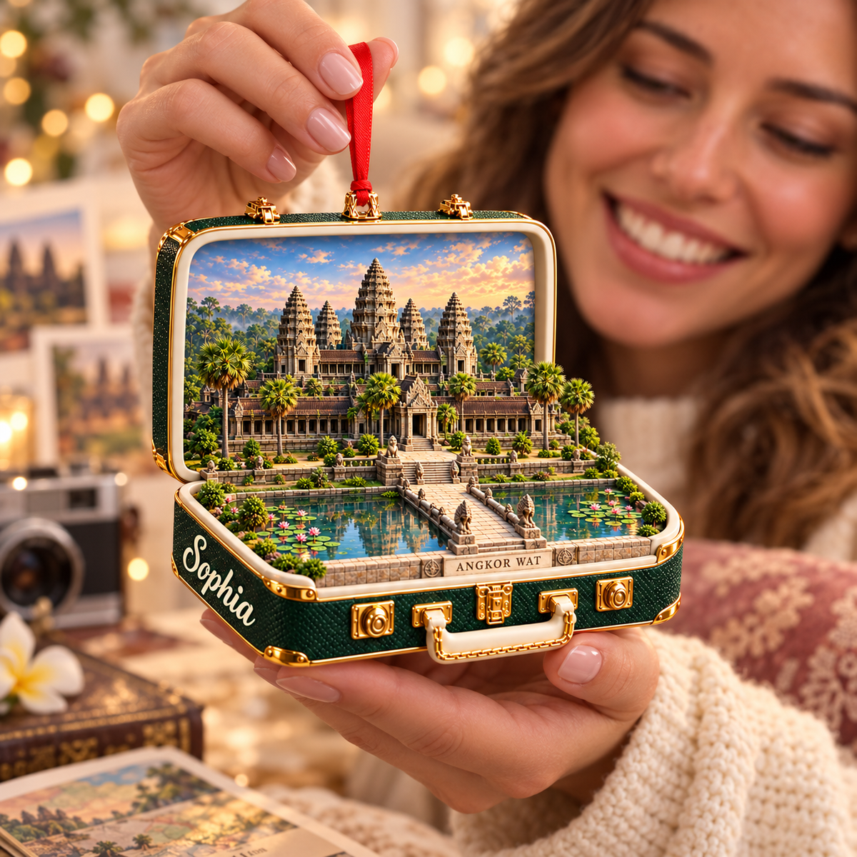 Personalized 3D Angkor Wat Suitcase Christmas Ornament – Siem Reap Cambodia Travel Souvenir & Gift for Cambodia Lovers 7e2a0bf2-1411-49d5-8507-6e0f5d587472-Angkor-Wat-Travel-Keepsake-3.png