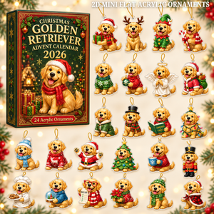 Xmas Golden Retriever Cosplay Advent Calendar 2026 - 24-Day Festive Countdown, Acrylic Charms Blind Box - Gift For Golden Retriever Lovers 7e37fd41-136e-4d26-882f-e6a9ef86b9d9-golden-text.png