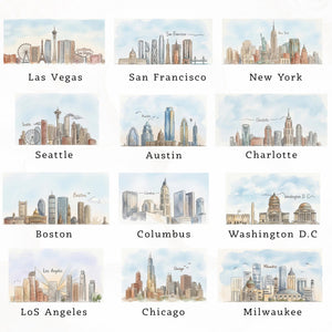 Custom Skyline Ornament l Personalized Engagement Location Gift l Watercolor Landscape Wedding Keepsake 7e5717bd-6d4f-43ee-a849-f4df700132c0-4.jpg