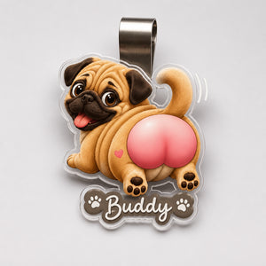 Custom Dog Cartoon Visor Clip – Pet Portrait + Name - Personalized Car Visor Clip 7e645188-f56a-4bb5-b434-e469a373c2b7.jpg