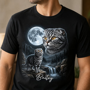 Custom Cat Night-Sky Portrait Tee – Photo-to-Art with Name - Personalized T-shirt 7e67b11f-41c0-4be4-817a-c399d23ba39a.jpg