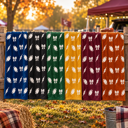 Football Blanket, Game Day Flannel Throw, Coquette Bow Football Blanket, Sports Fan Gift, Football Mom Gift, Cozy Stadium Throw 7e7199c5-3027-4b21-9fc5-62dd89c5ef87-a4302213-a863-488d-a4d6-71e66ee90712.png