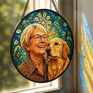 Custom Stained-Glass Style Pet & Owner Suncatcher - Personalized Suncatcher Stained Glass 7e71c6f7-b4bd-4349-ba52-a7be7dce4ca7.jpg