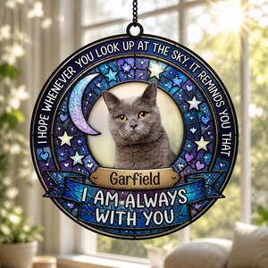 Custom Pet Photo Stained-Glass Suncatcher – I Am Always With You - Personalized Suncatcher Stained Glass 7e7cedc8-8db6-40ea-b82a-bd2496994c9f.png