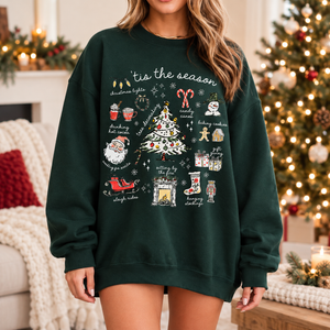 Tis the Season Christmas Sweatshirt, Retro Holiday Shirt, Christmas Tree Shirt, Santa Sweatshirt, Womens Christmas Gift, Festive Sweater 7e864a4f-ca47-4e37-99a1-b182ba2c4436-banner-1.png