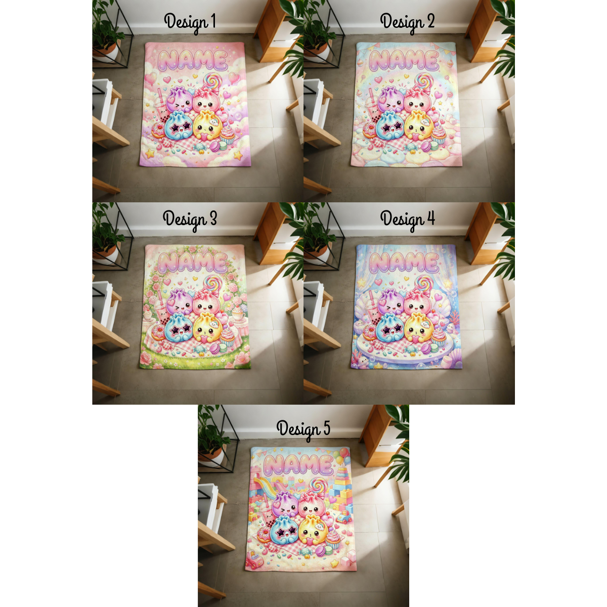 Custom Name Squishy Bao Blanket, Pastel Kawaii Dumpling Fleece Throw, Baby Shower Gift 7e8cbd0b-5eb1-4871-9d7e-4273d6925f58-banner-option-.png