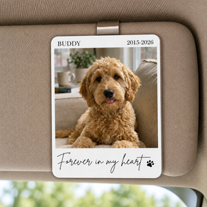 Custom Pet Memorial Car Visor Clip – Photo, Name & Years - Personalized Car Visor Clip 7e940b00-c994-4dd6-8c2f-0be6ed12404e.png
