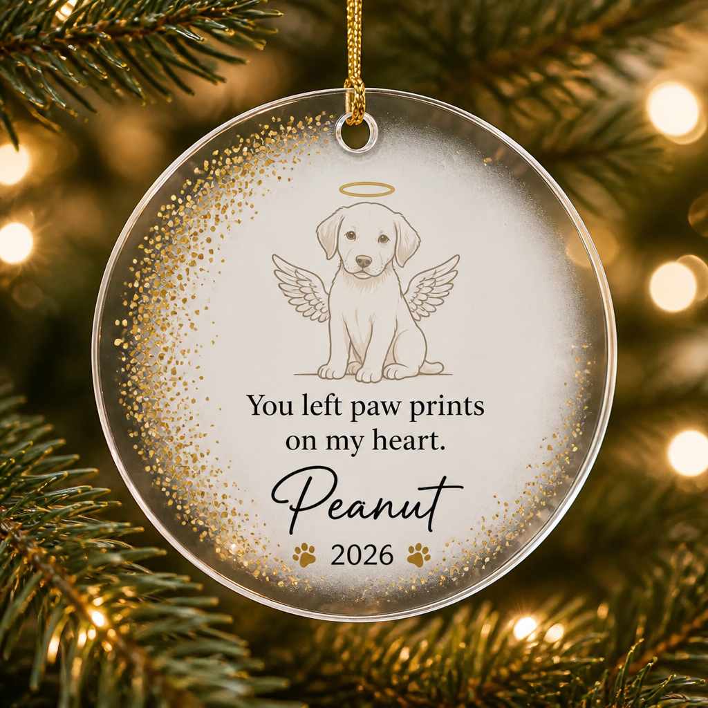 Pet Memorial Transparent Acrylic Ornament — Paw Prints Heart with Name & Year - Personalized Transparent Acrylic Ornament 7e986928-255b-47b7-8109-217171f6a9cc.png