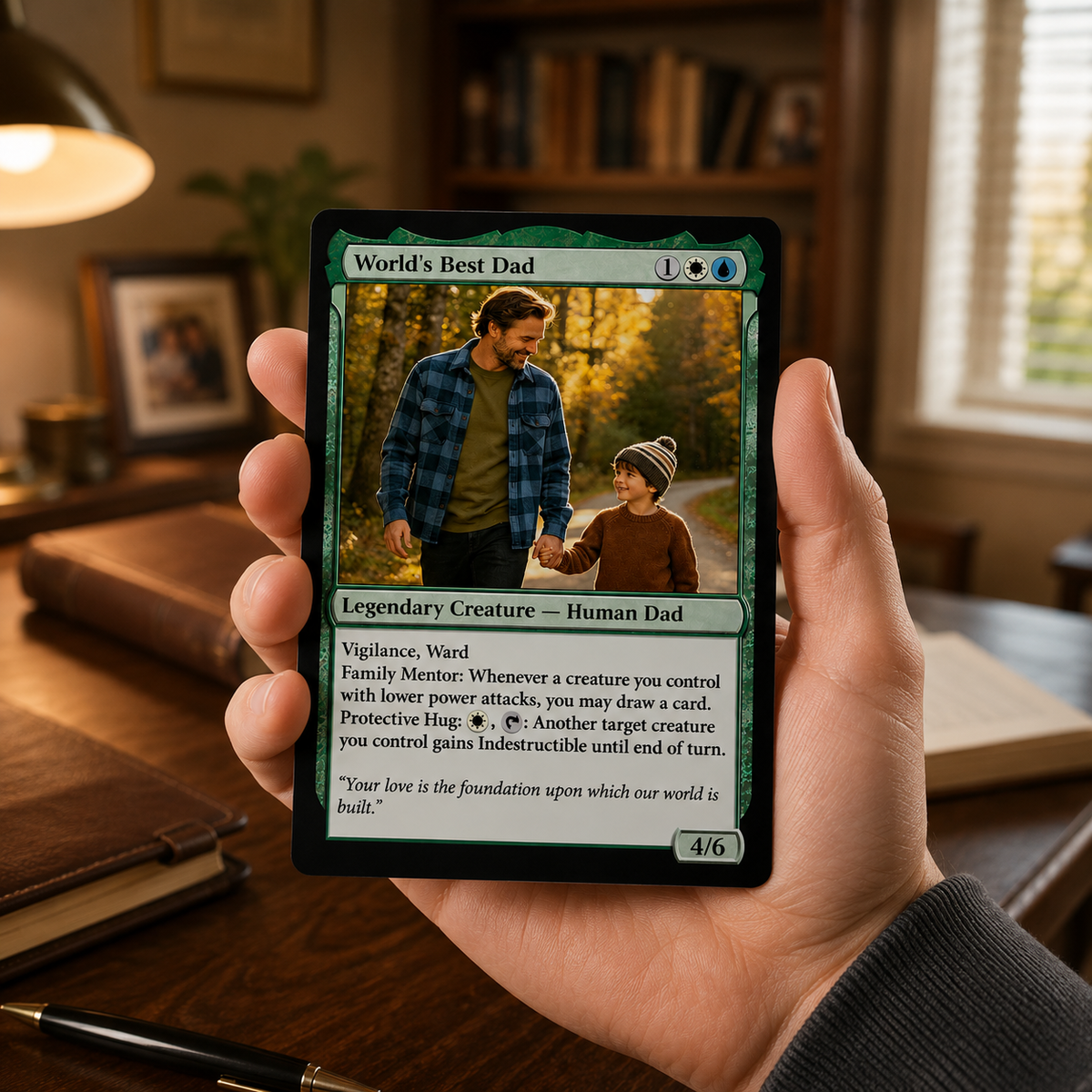 Custom MTG Style Cards, Personalized Father's Day Magic Card, New Dad, Husband, Birthday Gift