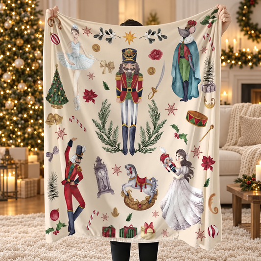 Vintage Christmas Nutcracker Blanket, Christmas Nutcracker Ballet Blanket, Boho Cottagecore Nutcracker Gift, Baby Shower Gift, Birthday Gift 7ee9ceca-6b88-4123-ae49-ea430933393f-6ebbfb18-6659-4447-8433-6738ad916c3c.png